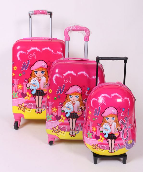 چمدان مسافرتی کودک مدل دخترانه سایز بزرگ